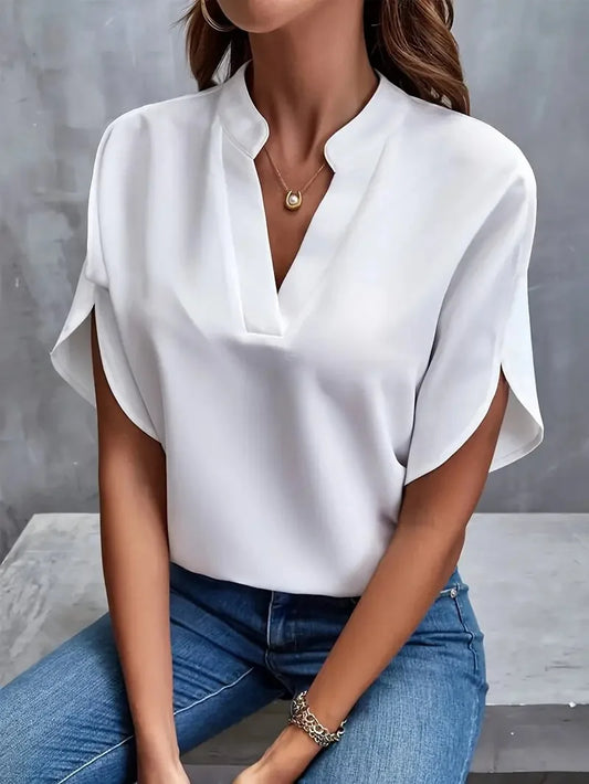 VEITCHE Women V-Neck Casual Blouse